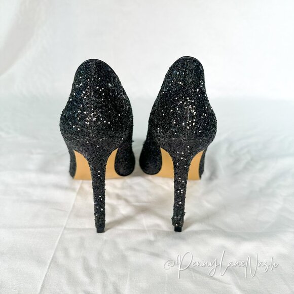 Jessica Simpson Veronica Glitter Pumps Black Size 8 - Picture 4 of 9